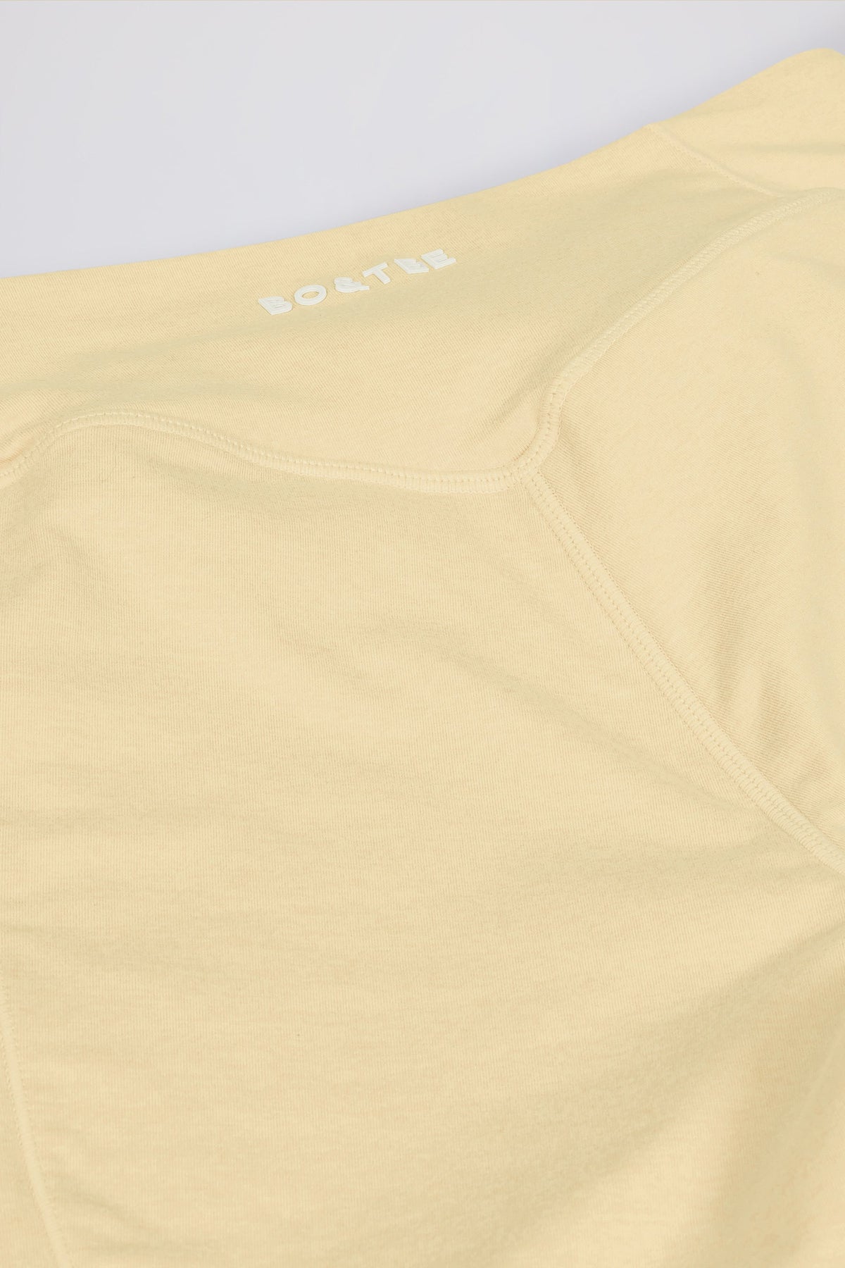 Brushed Jersey Ruched Mid-Rise Leggings in Lemon Marl