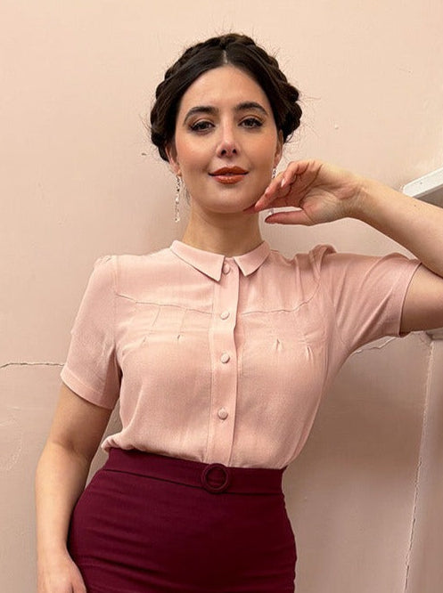1930s Bonnie Blouse - Blush