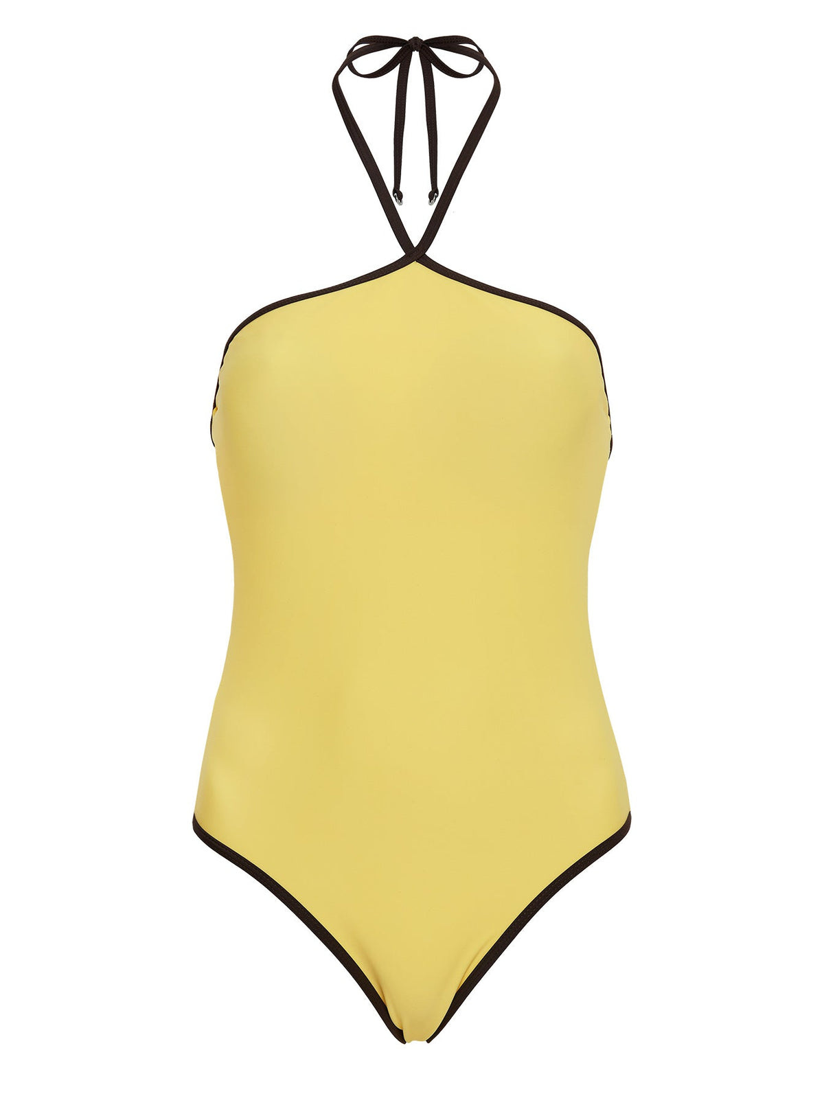 Ila Halter One Piece Bikini Yellow / Brown