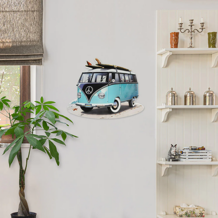 Blue Surfers VW Bus