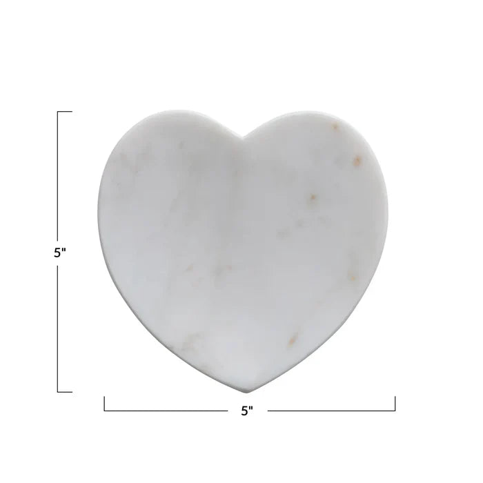 Marble heart shaped coasters elegantly arranged in a Marble Heart Shaped Dish
