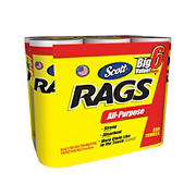 Scott All Purpose Rags On A Roll, 6 pk