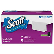 Scott Single-Fold Paper Towels, 3,000 ct