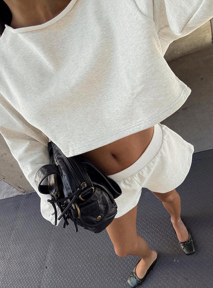 Daybreak Rib Waist Shorts Snow Marle