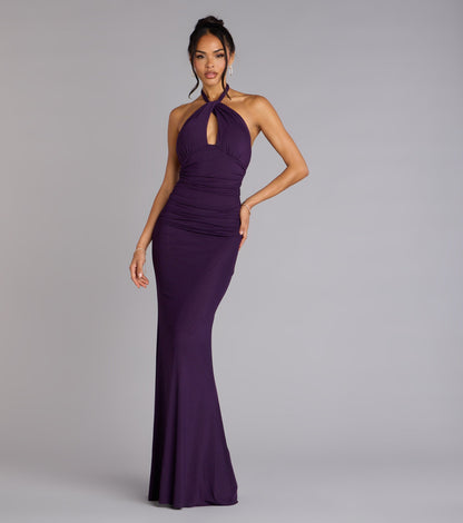 Elina Halter Cutout Mermaid Dress