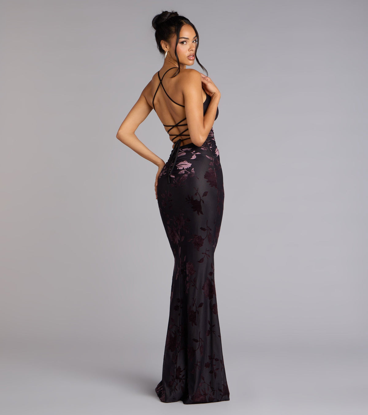 Danica Lace-Up Mermaid Formal Dress