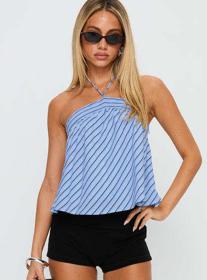 Moonlit Top Blue Stripe