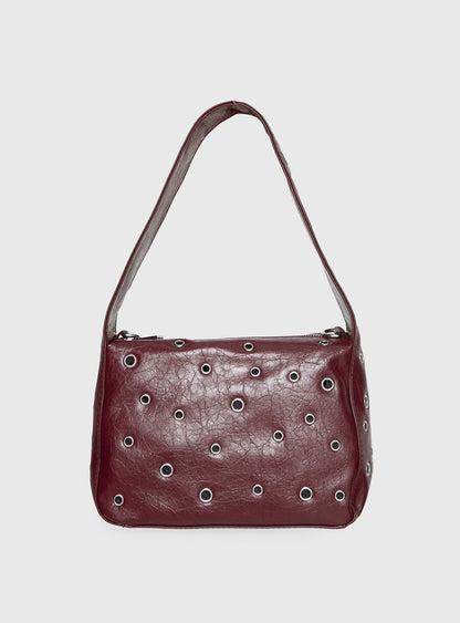 Dream Came True Eyelet Shoulder Bag Cherry