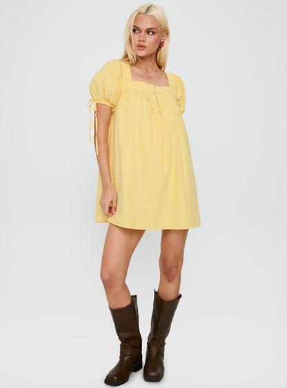 Lilibet Mini Dress Lemon