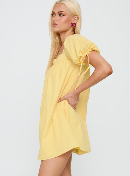 Lilibet Mini Dress Lemon