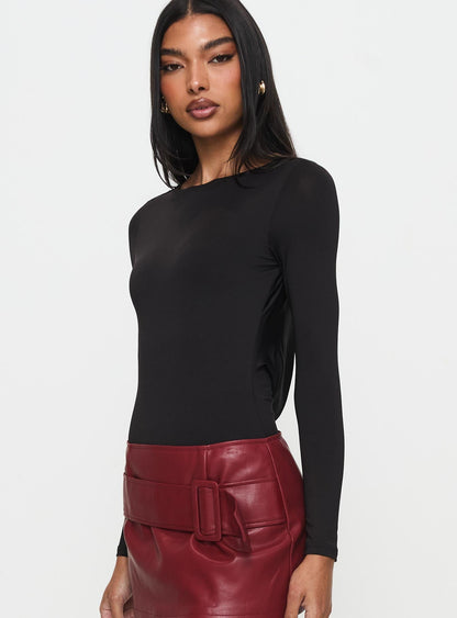 Quinby Backless Long Sleeve Bodysuit