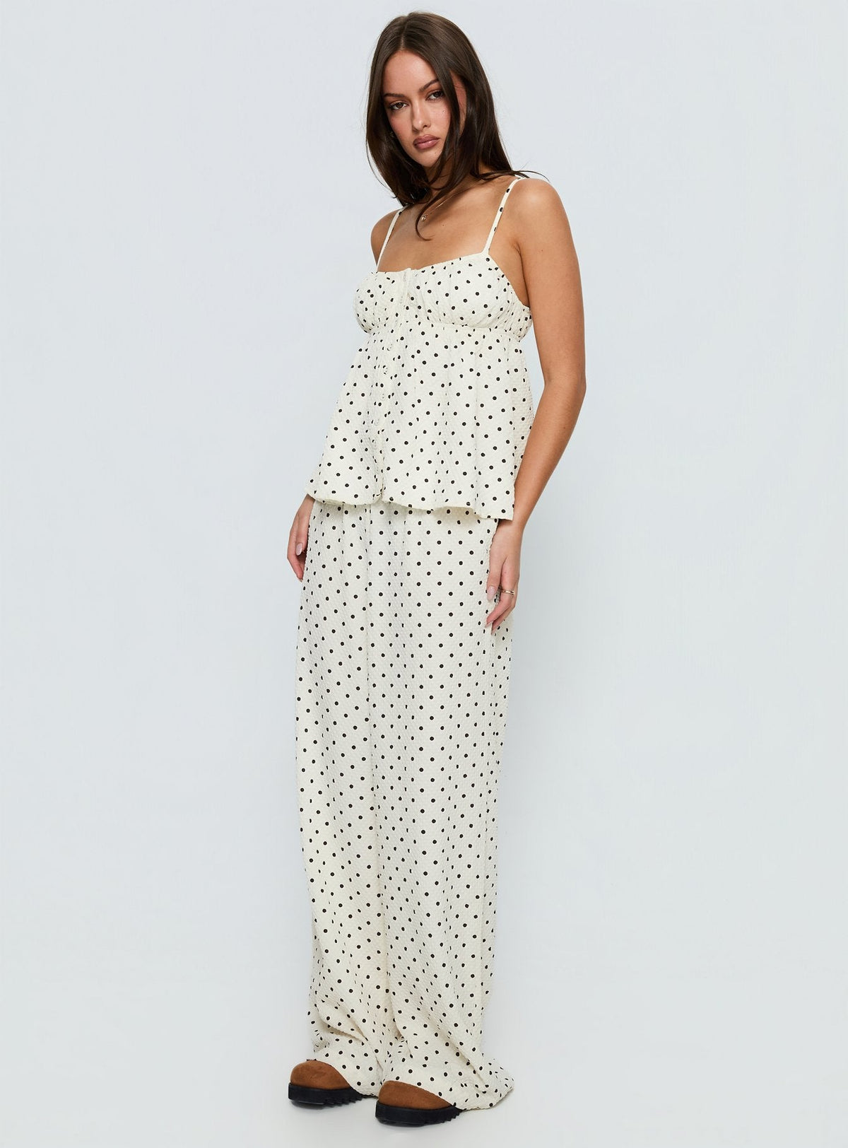Cassini Set White Polka