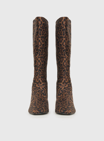 Billini Jovie Knee High Boots Leopard