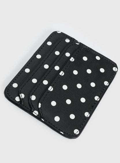 Kiss Of Life Cardholder Black Polka