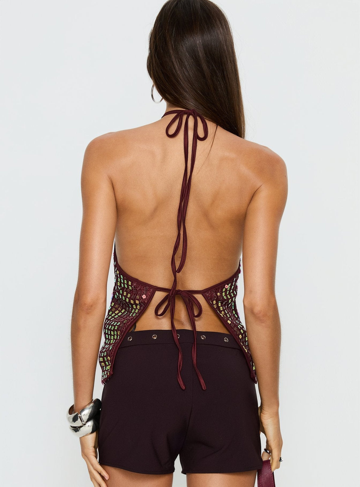 September Sunsets Halter Top Wine