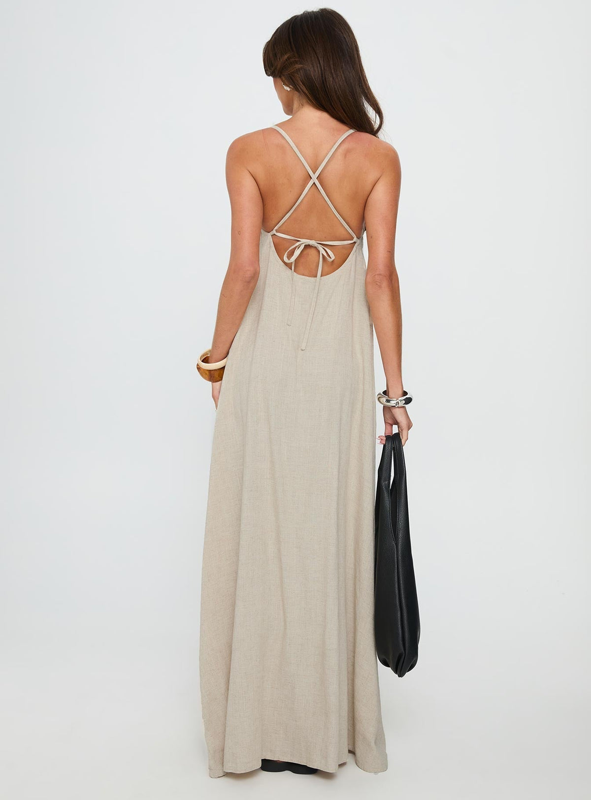 Solie Tie Back Maxi Dress Natural
