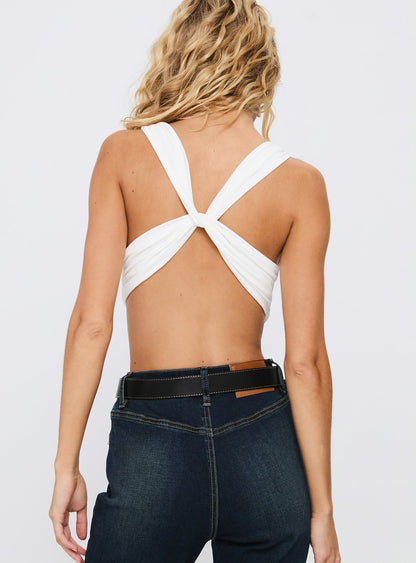Formative Backless Bodysuit White