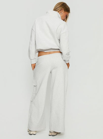 Rozanna Cargo Sweat Pants Grey Marle
