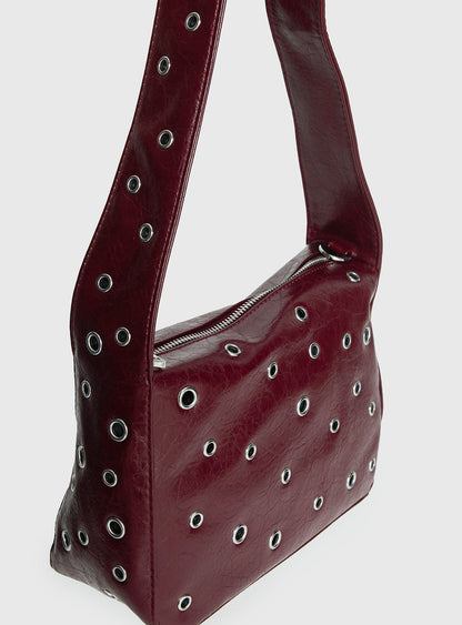 Dream Came True Eyelet Shoulder Bag Cherry