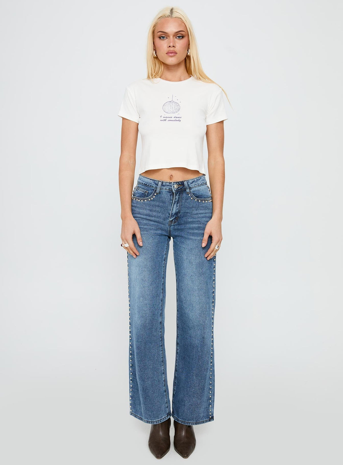 My Girl Graphic Top White