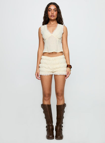 Golden Eclipse Backless Set Cream