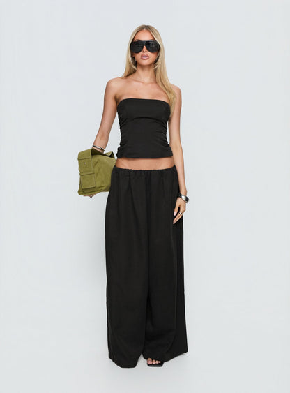Odara Wide Leg Pants Black