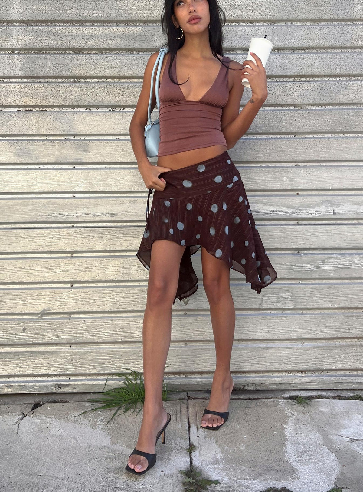 Sublime Ruched Top Brown