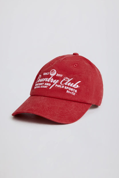 Baseball Cap in Dark Red