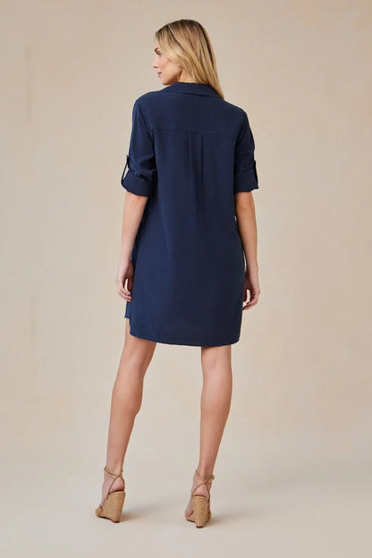 A-Line Rolled Tab Sleeve Dress Dresses Bella Dahl
