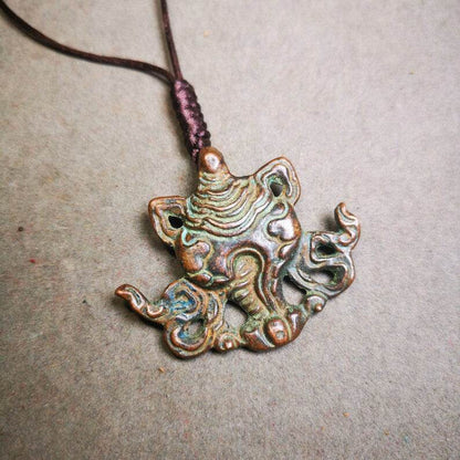 Acient Shankha Divine Conch Badge,Tibetan Buddhist Protective Amulet Pendant,Mad - Tibetan Buddhist amulet, view 5