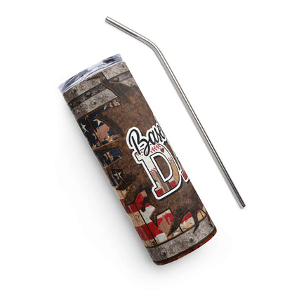 American Baseball Dad Stainless steel tumbler