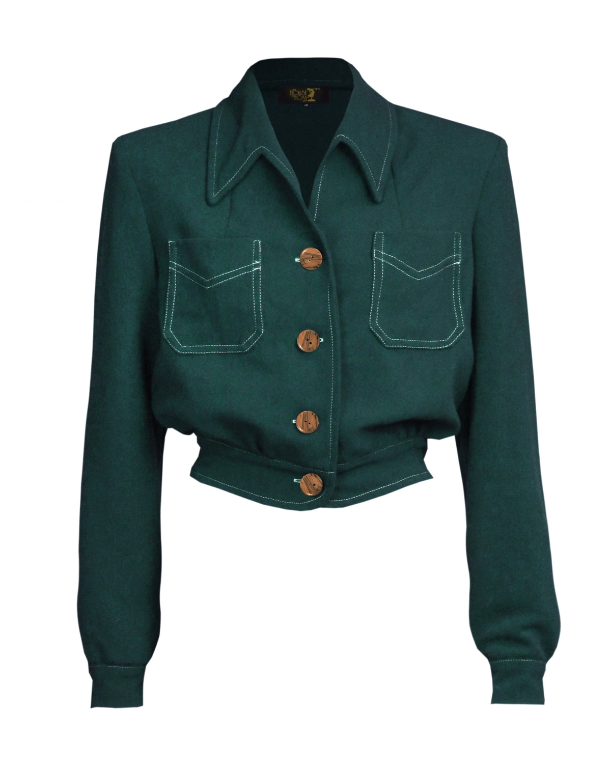1940s Americana Button Jacket - Racing Green