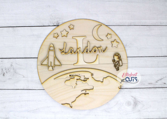 Astronaut Space DIY Wood Sign Kit
