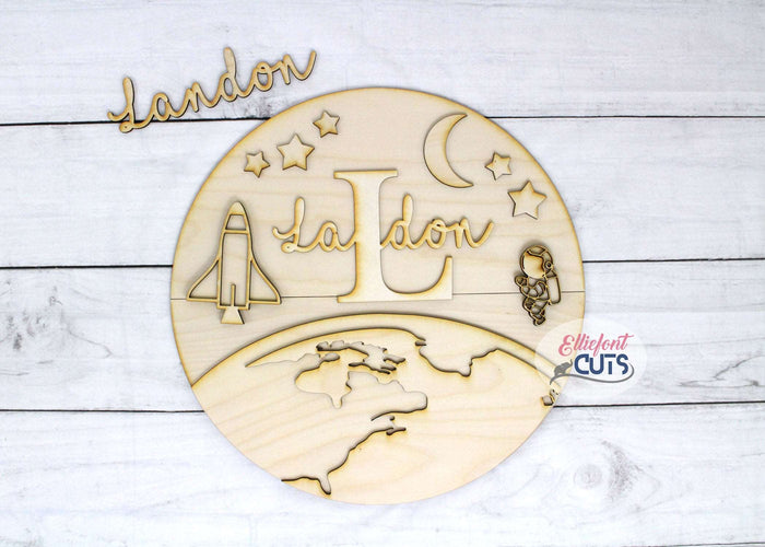 Astronaut Space DIY Wood Sign Kit