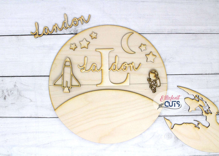 Astronaut Space DIY Wood Sign Kit