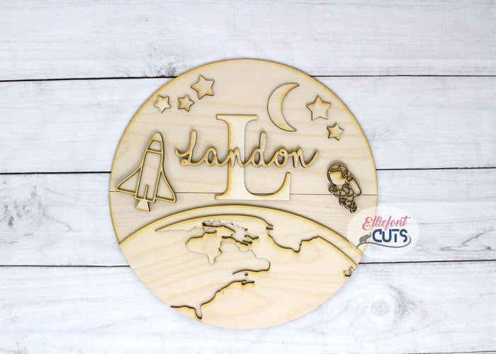 Astronaut Space DIY Wood Sign Kit