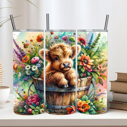Baby Highland Cow Skinny Tumbler