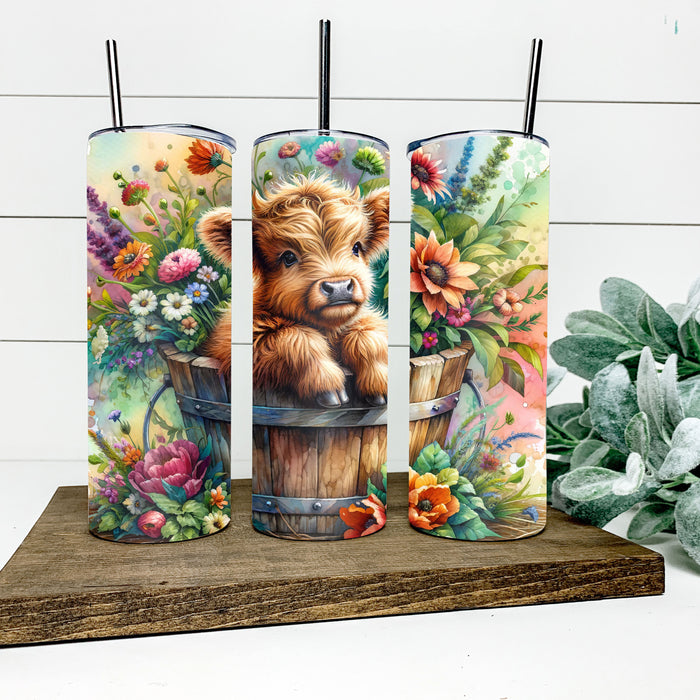 Baby Highland Cow Skinny Tumbler