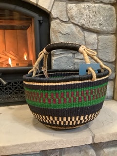 Big Blue Moma - Round Large Basket