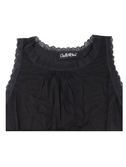 Black Lacy Tank Top