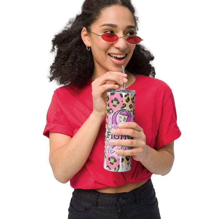 Breast Cancer Pink Ribbon Stainless steel tumbler