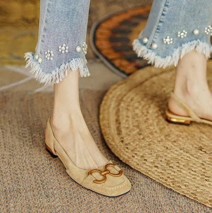 Brenna™ Orthopedic Leather Buckle Sandals