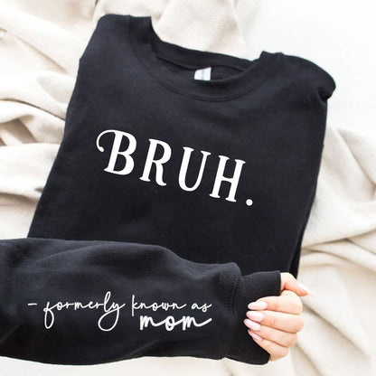 cute mom life sweatshirt with sleeve design