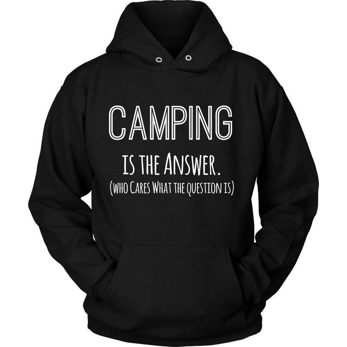 'Camping Is The Answer' Unisex Hoodie-KaboodleWorld