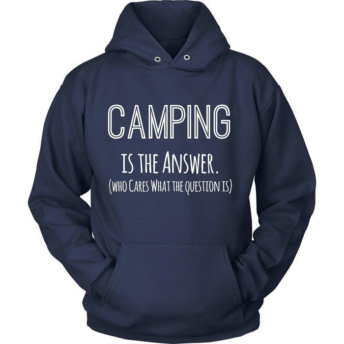 'Camping Is The Answer' Unisex Hoodie-KaboodleWorld