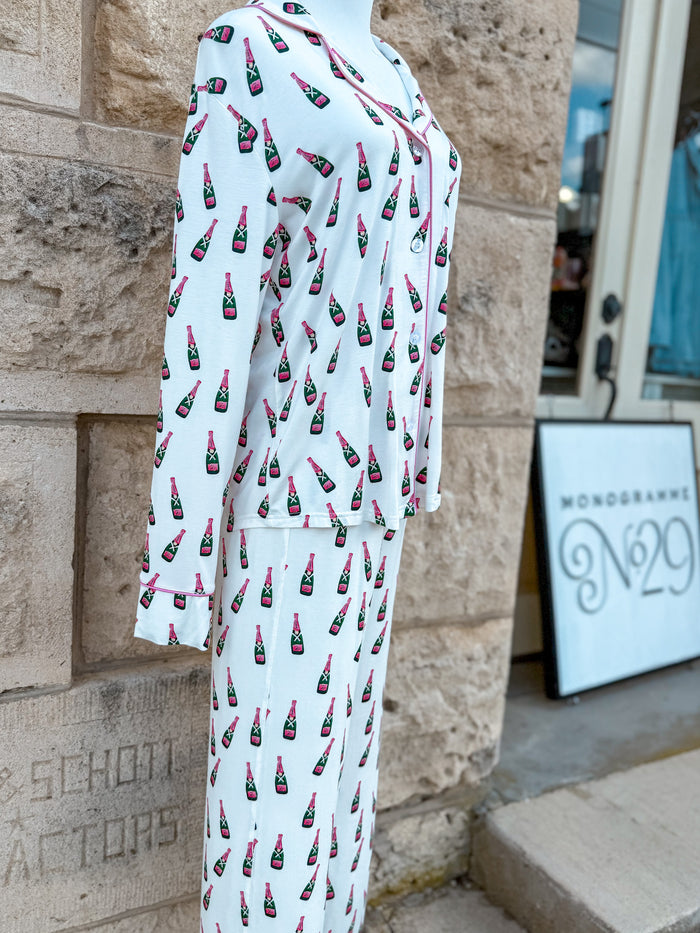 Champagne Bottle Long PJs