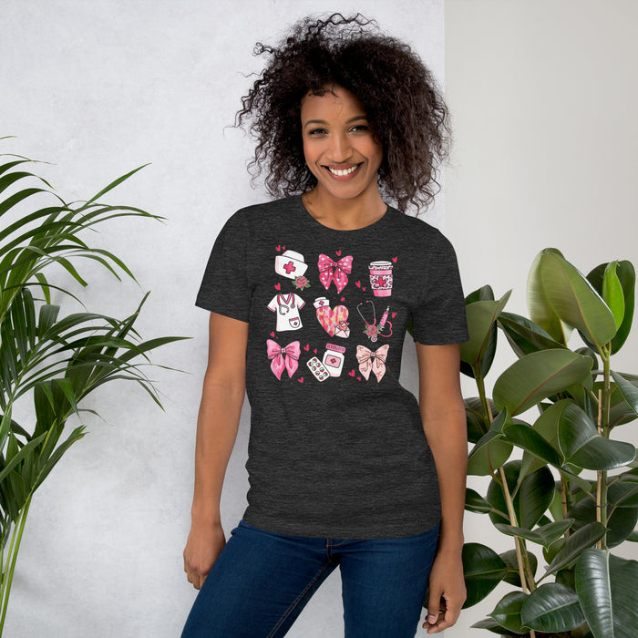 Nursing student shirt with coquette style nurse items