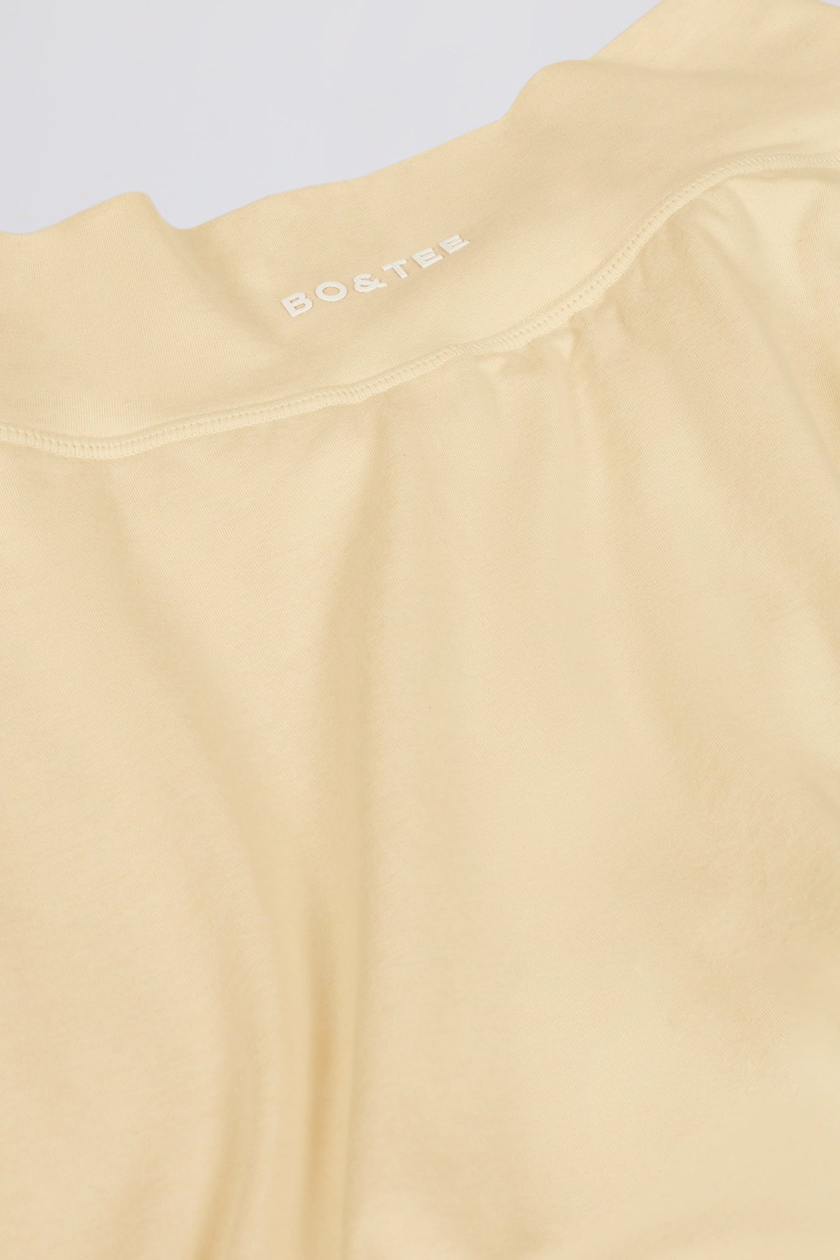Brushed Jersey Crossover Mini Skort in Lemon Marl