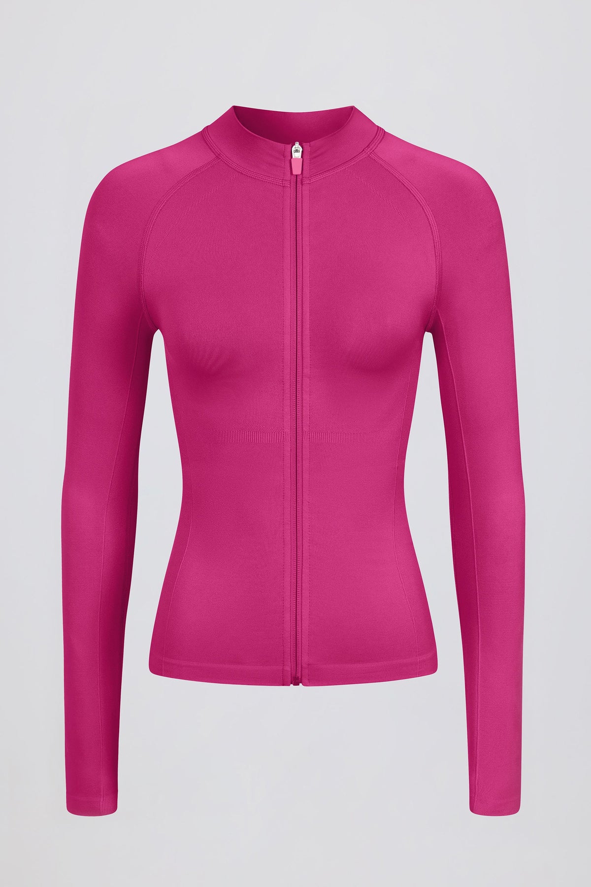 Define Luxe Zip-Up Jacket in Berry