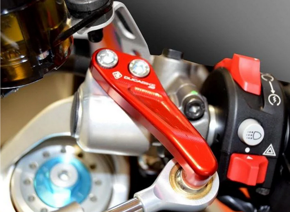 Ducati SuperSport Steering Damper Mounting kit by Ducabike SAS12A Red